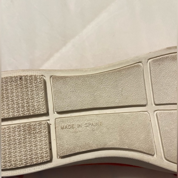 Stuart Weitzman Red Suede Gaming Sneaker Size 6 - Picture 2 of 11